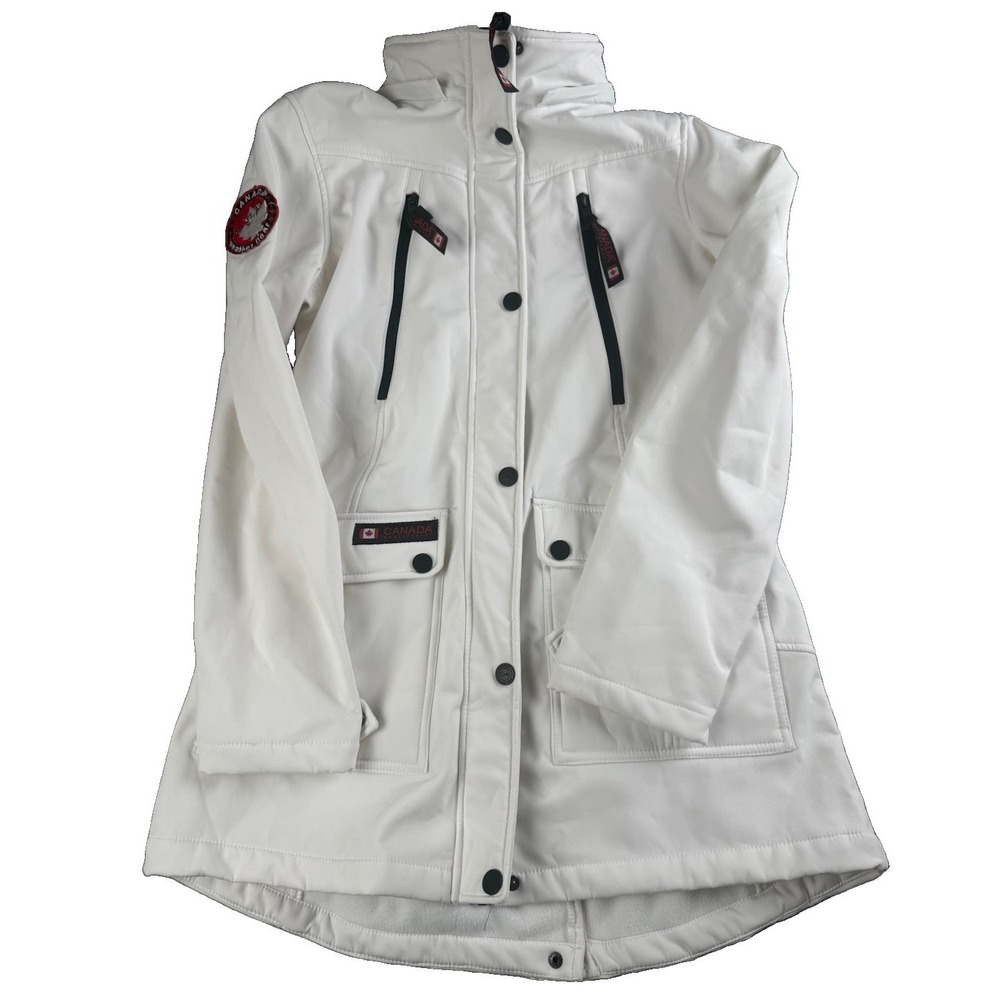 Canada Weather Gear Women's White Softshell  Jacket Coat Size Medium